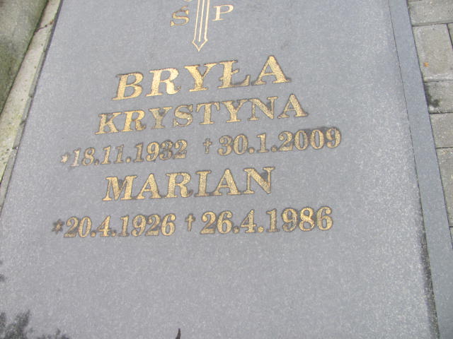 Krystyna Bryła 1932 Katowice  Bogucice Bonifratrów - Grobonet - Wyszukiwarka osób pochowanych